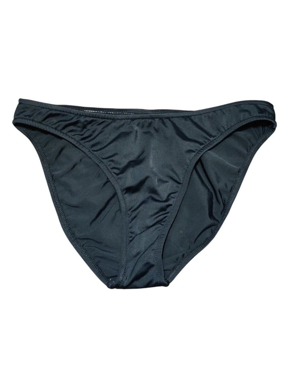 Venus Swim Bottom Sz 10 Black Classic Bikini Moderate Coverage USA Made Vintage